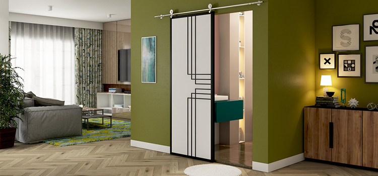 sliding bathroom door installation in Rancho San Diego